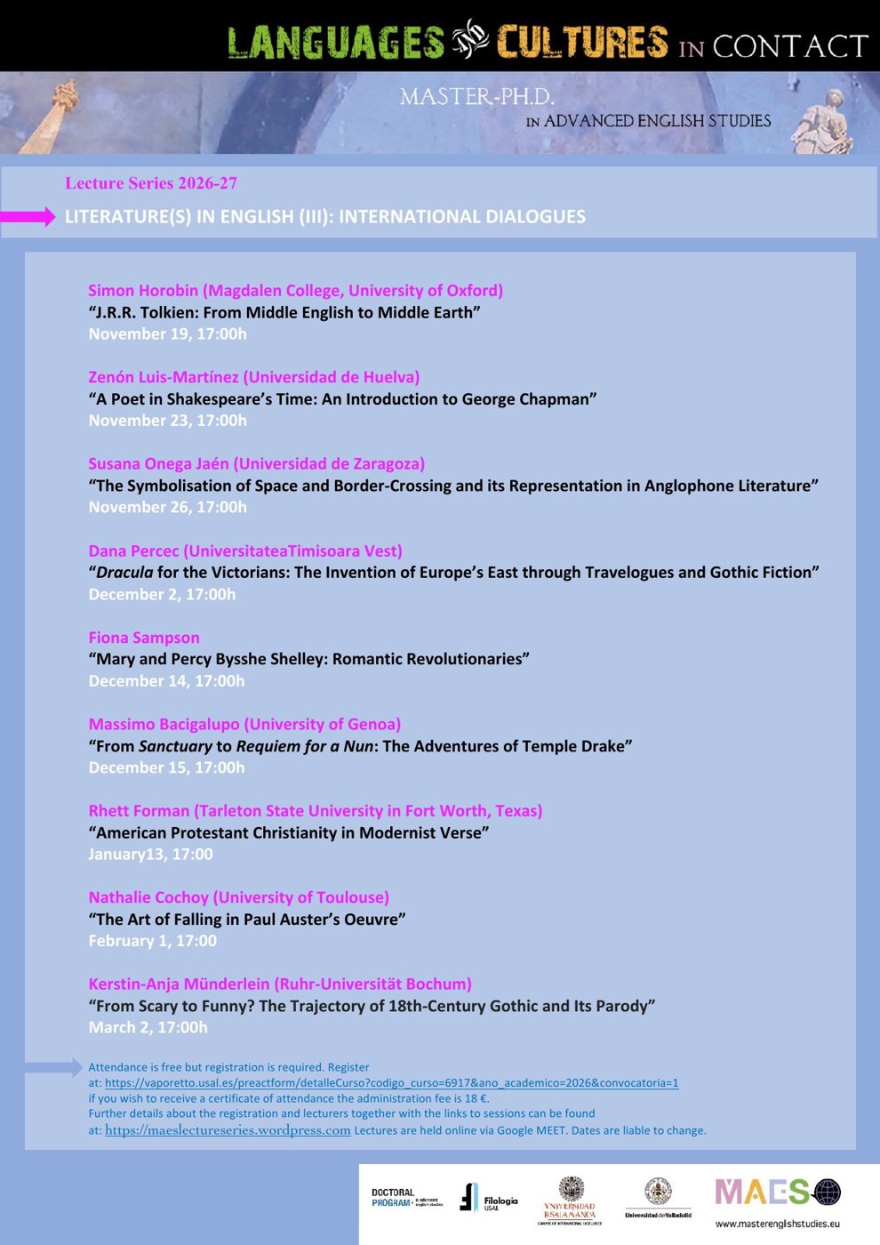Poster of the Lecture Series (PDF)